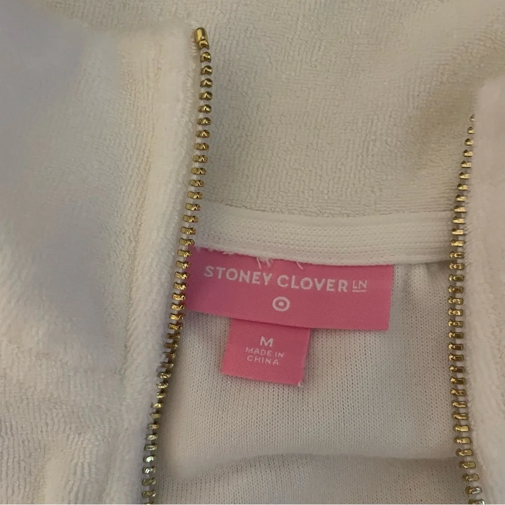 Stoney Clover x Target White Terry Cloth Quarter Zip + Shorts Set - Picture 4 of 5